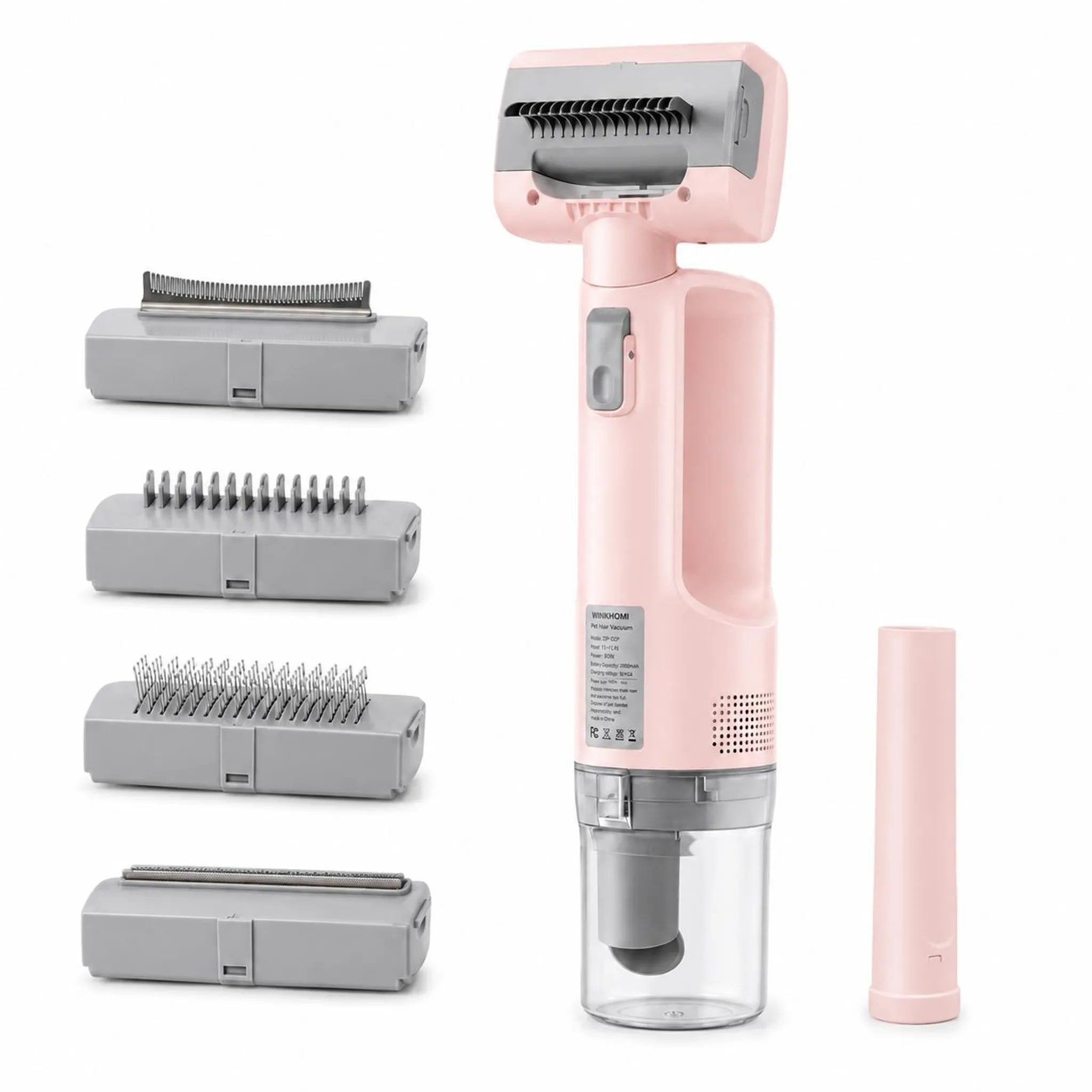 WINKHOMI 5-in-1 Akku-Tierhaarstaubsauger – 70 W, 3 Saugstufen