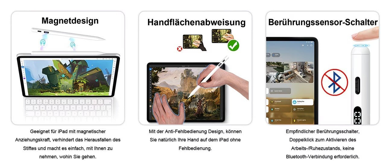 Schreiben, zeichnen und markieren – ohne Bluetooth-Kopplung